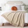 Battilo Chenille Knitted Throw Blanket for Couch Soft Thick Decorative Sofa Blanket Plaid Bed Throws Spring Living Room Decor