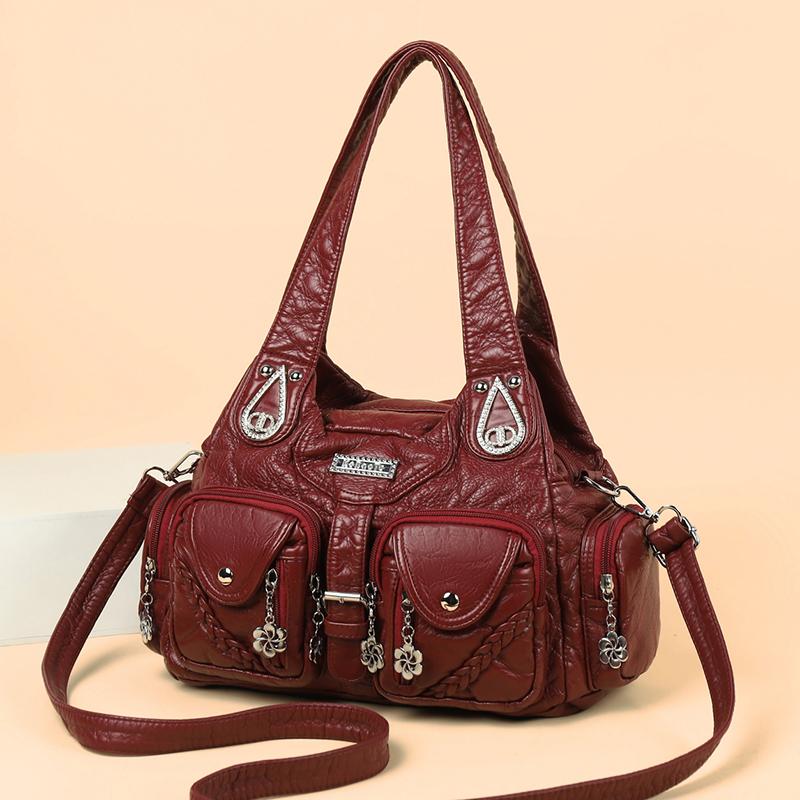 Women's Handbag Large Capacity Commuting Shoulder Bag PU Crossbody Bag