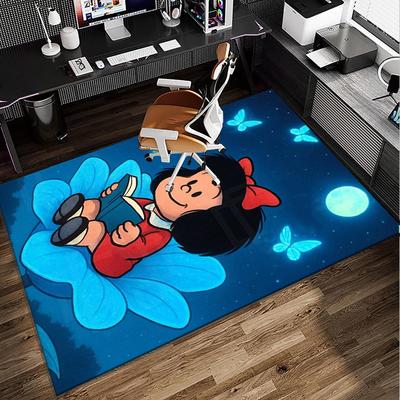 Mafa-lda Reading Under The Moonlight Office Rug Chair Mat, Game Carpet, Suitable for Front Door, Bedroom, Living Room, Desk, Holiday Gift