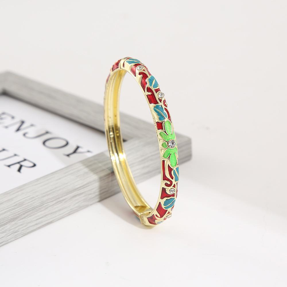 Cloisonné Open Enamel Color Block Handcrafted Bracelet