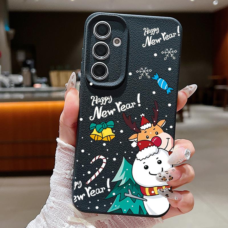 Happy New Year Phone Case For Samsung Galaxy A56 A16 A17 A36 A26 A55 A15 A25 A54 5G S25 S24 S22 Ultra S24 S23 FE Soft TPU Cover