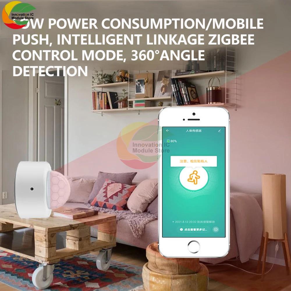 Tuya 2 in 1 ZigBee PIR LP Motion Sensor Smart Home Human Body Infrared Detector Security Smart Life Work for Alexa Google Home
