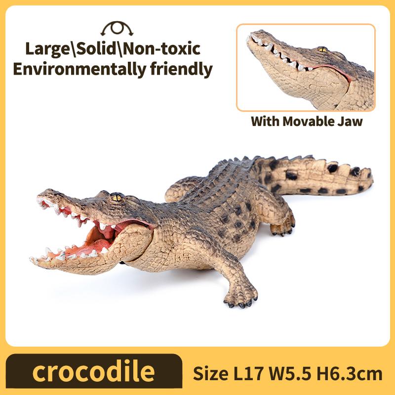 Alligator Crocodile Figurine Plastic Model Figure - Enjoyable Instructive Enjoy Toy Designed for Boys Girls and Children Ages 18M