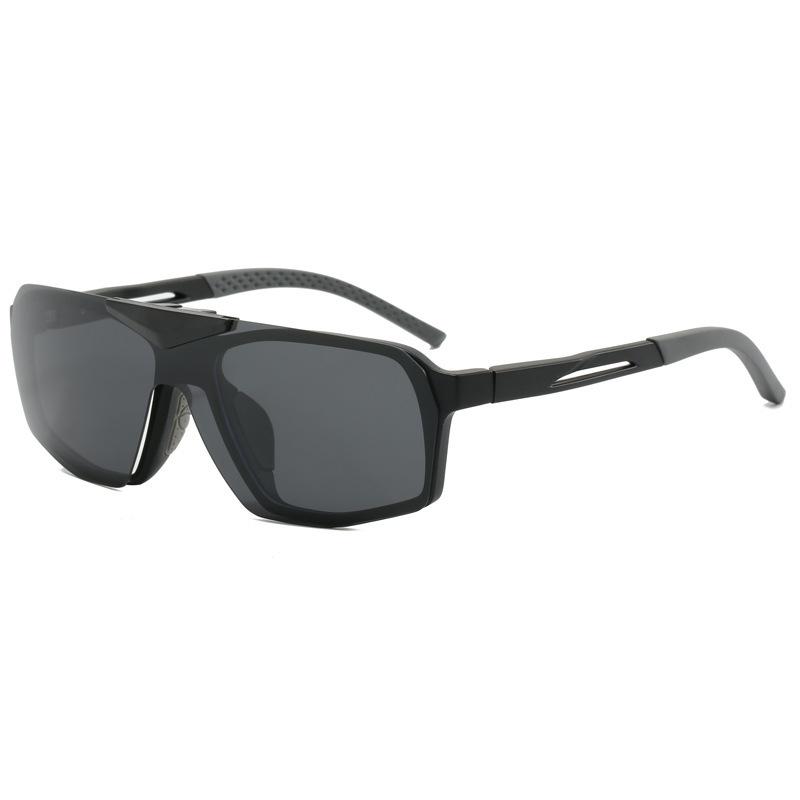 New Flip Up Sports Sunglasses Dual-use Windproof Trendy Polarized Outdoor Cycling Mirror Set
