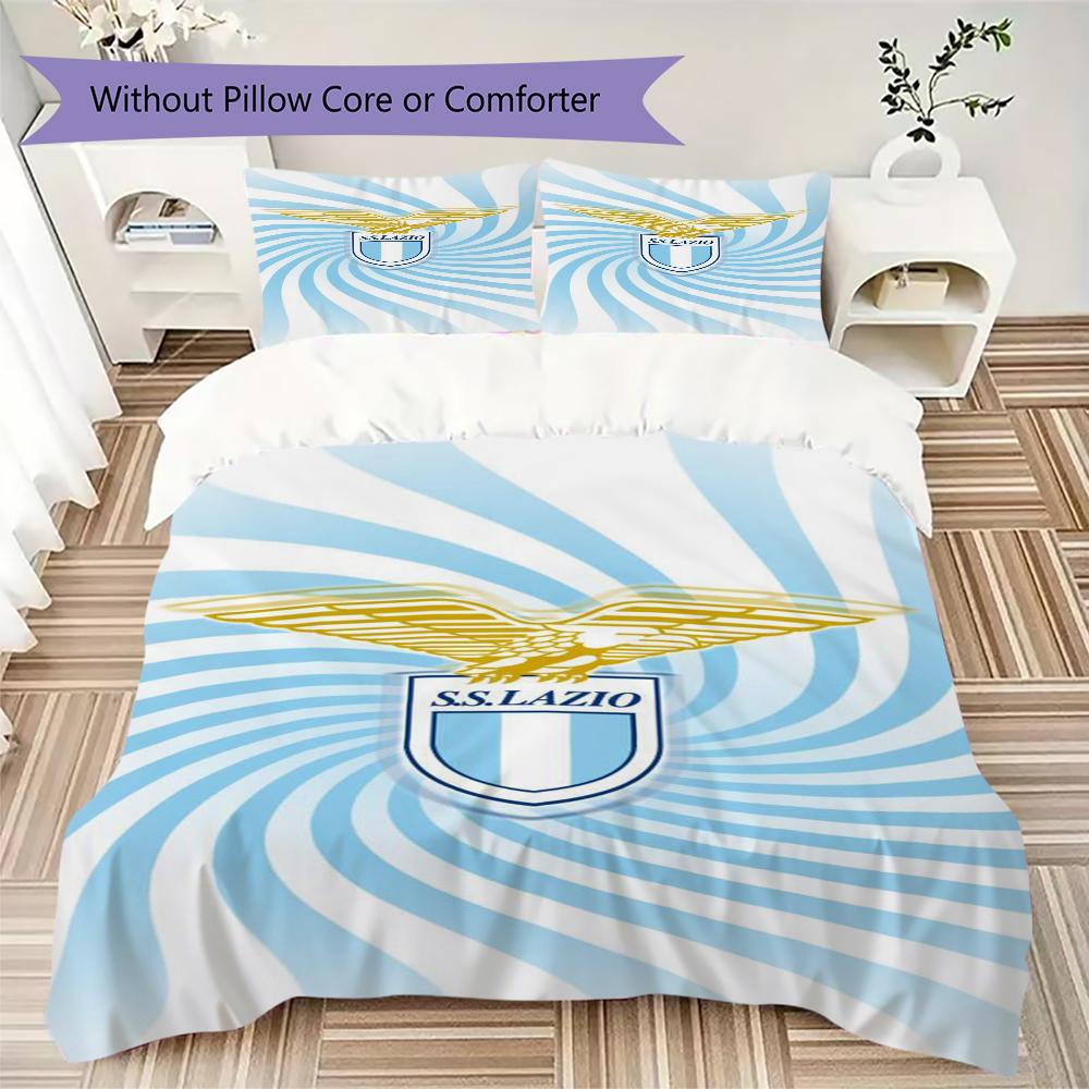Lazio Pattern Bedding,Quilt Set Quilt Cover Pillowcase Home Birthday Gift(1 * Duvet Cover + 2 * Pillowcase, Without Core)_lx