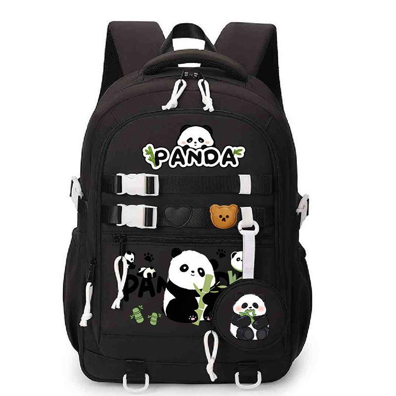 Panda Huahua 2025 New Cute Children's Schoolbag Cross-border Large-capacity Primary and Secondary School Students Lightweight Spine Protection