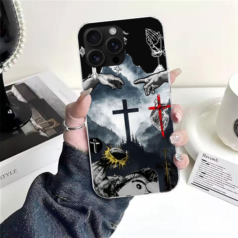 Son Of God Jesus Cross Holy Light Soft Phone Case For IPhone 11 17 Air 16E 16 Pro Max 15 + 14 Plus 13 Mini 12 Apple 7 SE 8 Funda