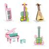 Instrument Model Assembly Toy Bricks Plastic Guitar 286pcs Piano 296pcs Violin 284pcs Keyboard 276pcs Pipa 297pcs