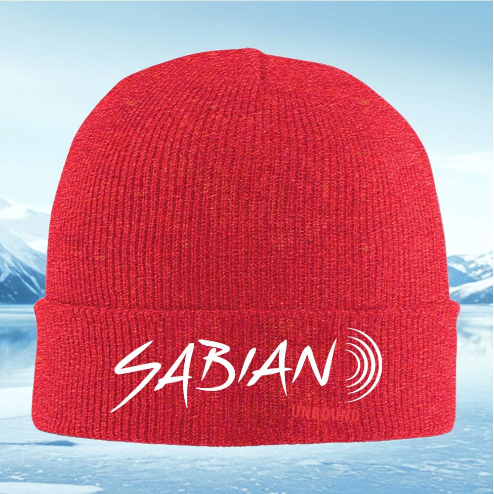 

Musical logo with sound waves and unbound design Men Women Unisex Knitted Hat Beanie Pullover Cap Winter Thermal Warm Christmas
