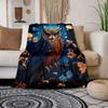 1pc Owl Print Blanket, Soft Warm Throw Blanket Nap Blanket For Couch Sofa Office Bed Camping Travel