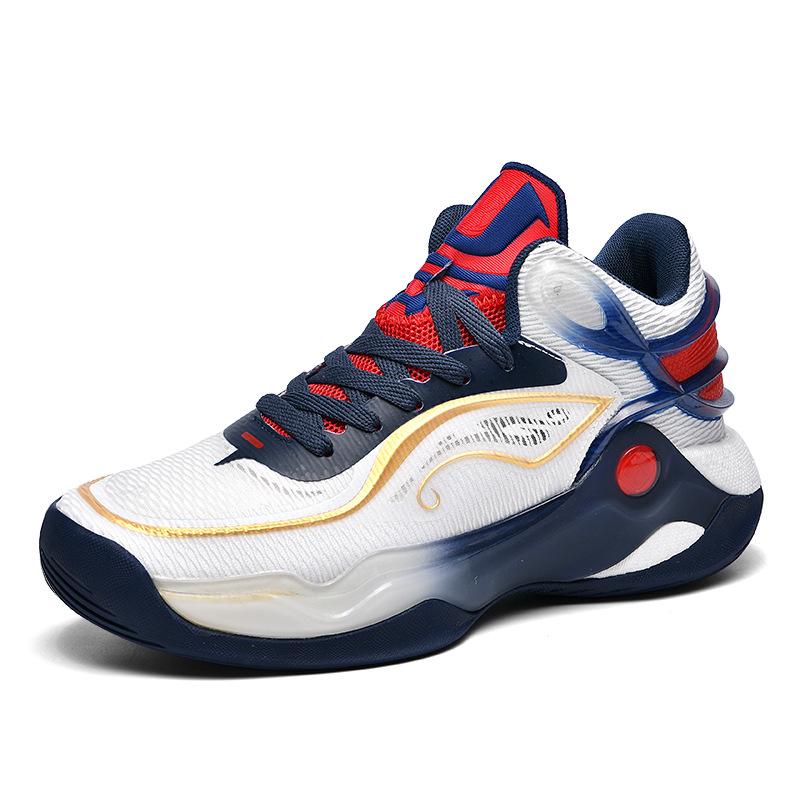 

Contrasting basketball shoes, couples, four seasons new popcorn mesh breathable sports shoes, luminous youth running shoes 45