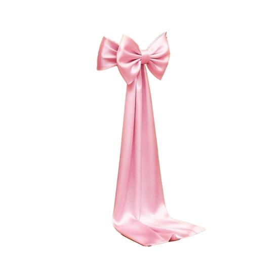 6 Stück Rosa Stuhl-Schärpe Satin Stuhl-Schleifen Dekorative Stuhl-Bänder Krawatten