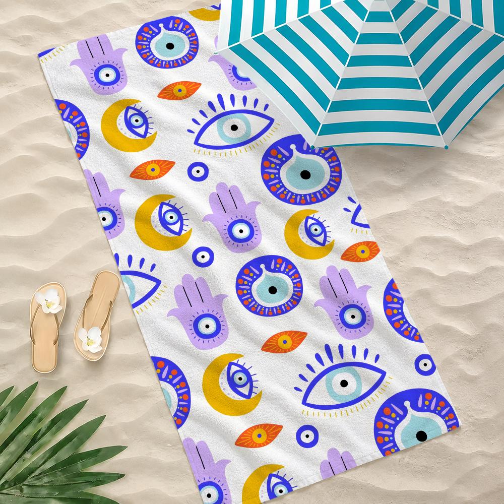 Evil Eyes Bath Towel Towel Soft Pool Gift For Travel Gym Shower Camping Quick Dry Sports Large Beach Towels