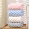 Coral Fleece Cloud Grid Bath Towel, Soft And Absorbent, A Must-Have For Home Use As A Shower Towel