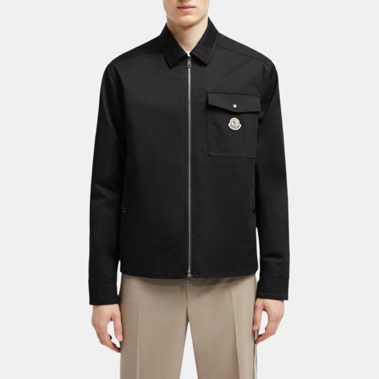 Moncler Logo Patch Zipped Shirt Jacket K10912F0000557448999