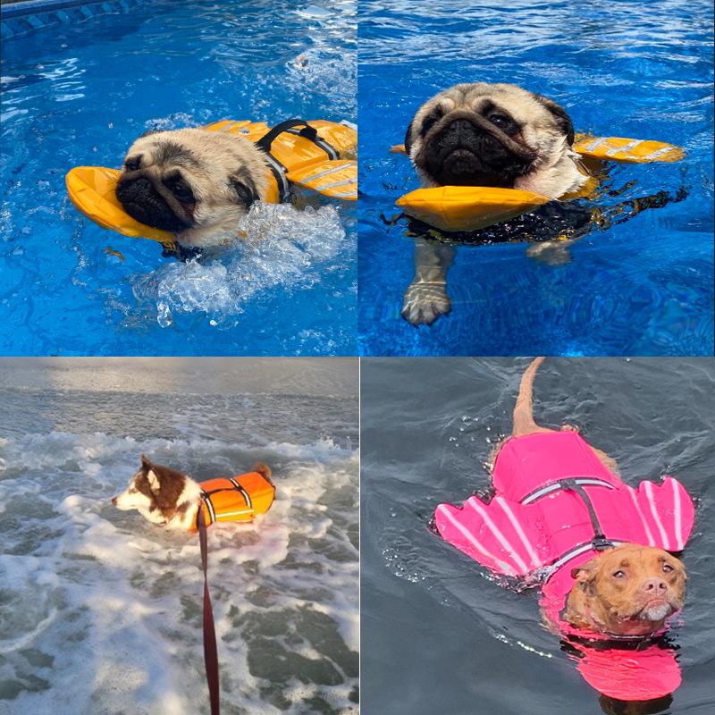 Chaleco Salvavidas para Perro con Alas de Ángel Reflectantes - Chaleco de Natación para Mascotas de Verano