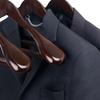 4 pièces Cintre en Bois Massif Haners Épaules Larges Cintre Manteau en Bois Antidérapant Costume Pantalon Vêtements Pour Placard Penderobes Ogazer