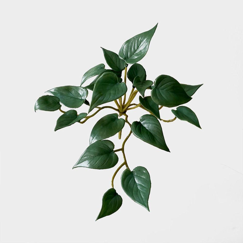 Realistic Artificial Copper Coin Grass Plants Soft Mini Bouquet Fake Ivy Leaf Leaves Garden