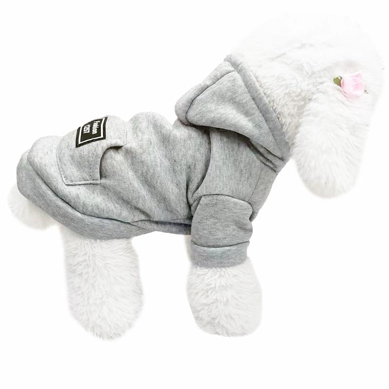 

Dog Autumn and Winter Clothes, Coats, Pet Hoodies, Small and Medium-sized Hooded Two-legged Clothing for Cats and Puppies XS