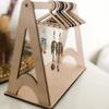Wooden Earrings Holder Rack Hanging Hook Key Chain Jewelry Storage Rack Necklaces Trinket Hanger Jewelry Display Stand