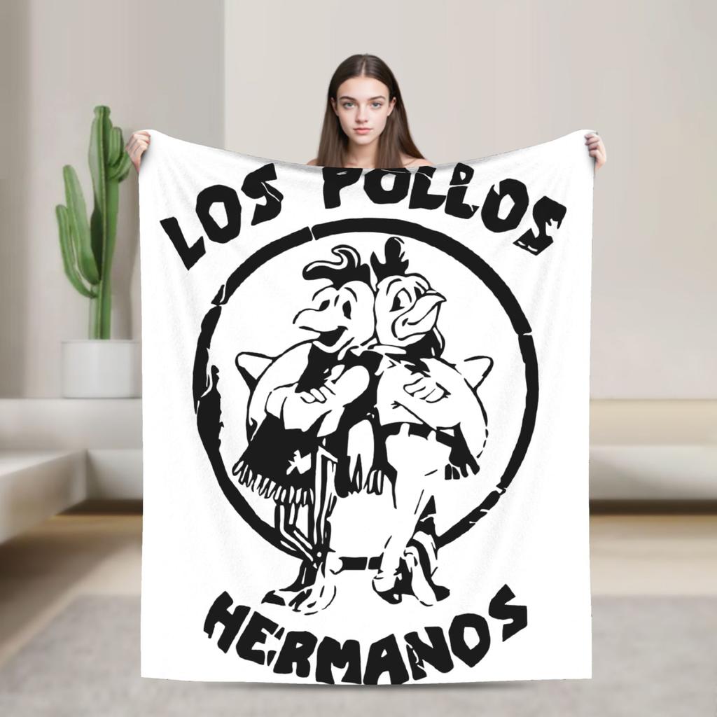 Los Pollos Hermanos Knitted Blanket Breaking Bad Wool Throw Blankets Summer Air Conditioning Personalised Lightweight Bedsprea
