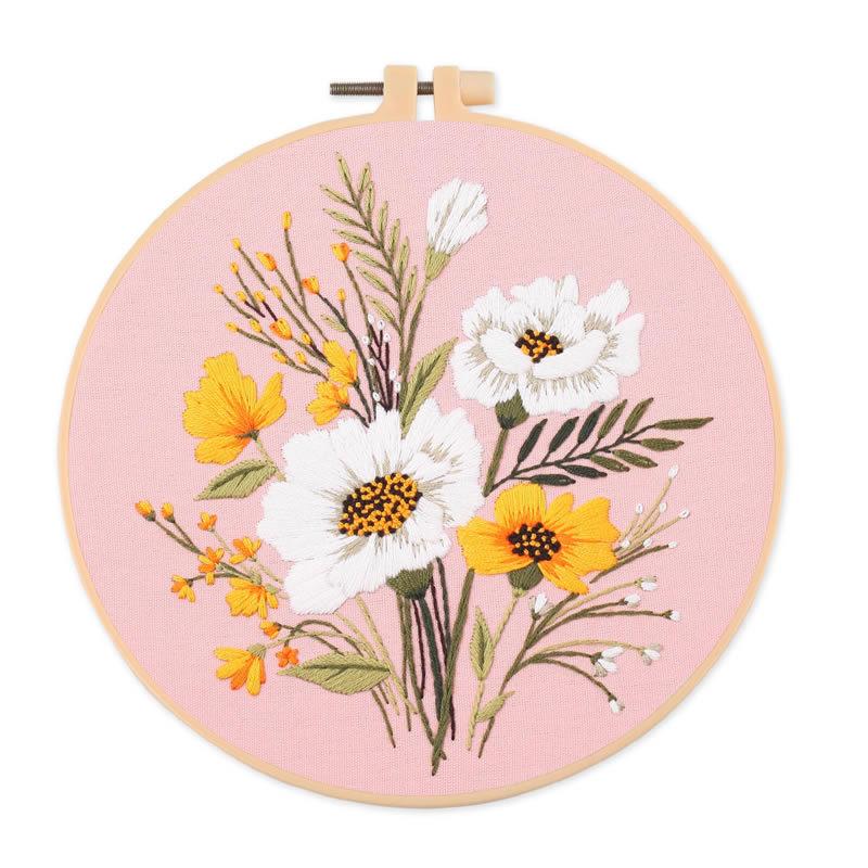 Embroidery DIY Material Package Kit Semi finished handmade cross stitch Su embroidery Craft Including Cloth Hoops Threads
