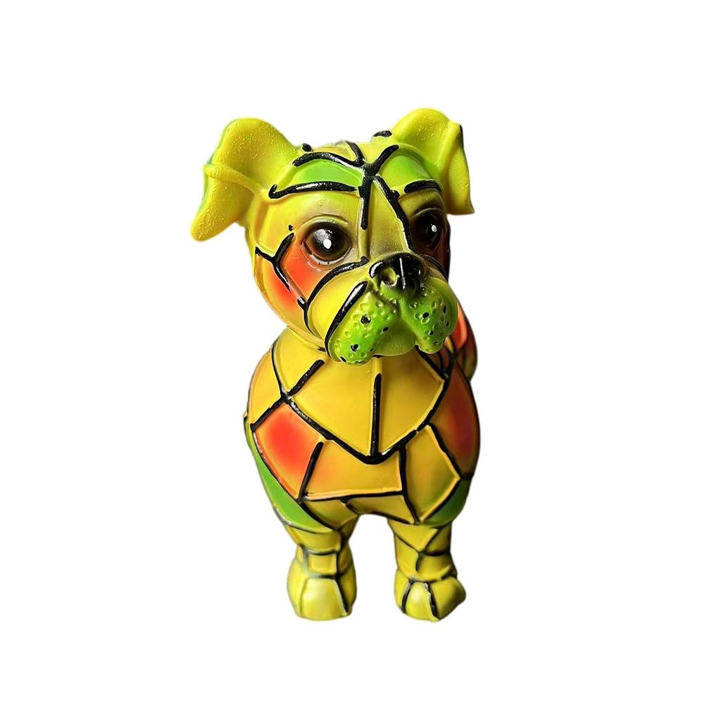 Dog Series Art Night Light, French Lamp, Corgi Lamp, Stained Resin Tabletop Night Light, LED Cute Pet Table, Vintage Animal Home Decor