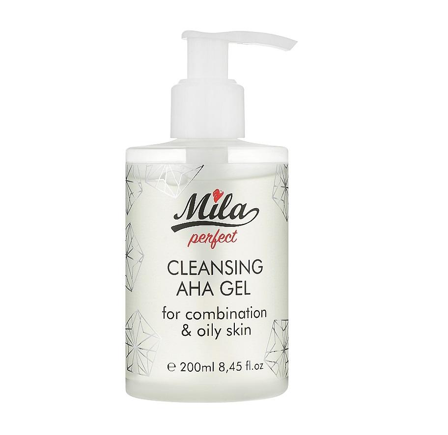 Gel nettoyant aux acides AHA Gel nettoyant AHA Mila perfect 200 ml
