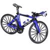 Finger Mountain Bike Alloy Mini Bicycle Model for Home Desk Workplace Office Decoration GiftsBlue