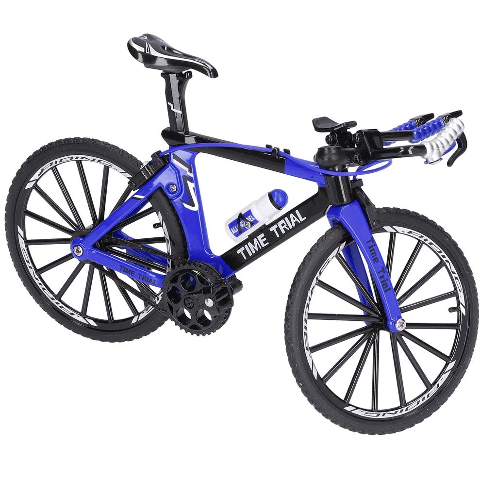 Finger Mountain Bike Alloy Mini Bicycle Model for Home Desk Workplace Office Decoration GiftsBlue