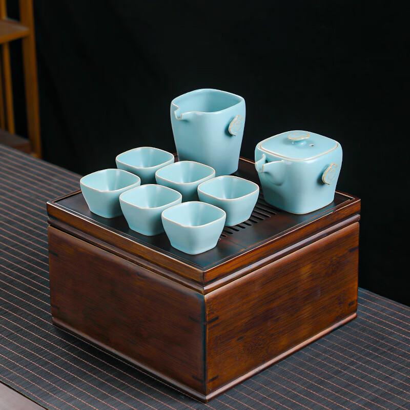 

Chinese Ru Kiln Ceramic Kung Fu Tea Set