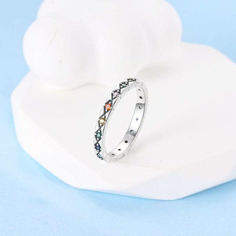 Authentic Copper Metal Metal CZ Simulated Diamond Rings Bands Designed For Women Colored Zirconium Ring Trendy Fashion Party Perfect Gift