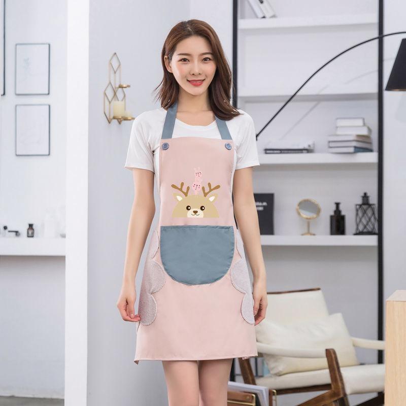 Resistant Oil Waterproof Polyester Oxford Stripeds Apron Wipe Kitchens Hand
