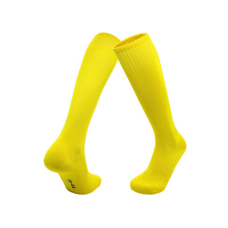For Autumn And Winter Thin Football Socks High Tube Socks Solid Color Breathable Non-Slip Sports Socks Stockings Adult Children
