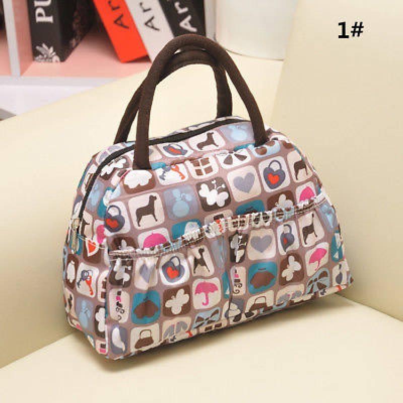 Handbag Ladies Spring Bento Fashion Casual Fine Print Practical Strap Double