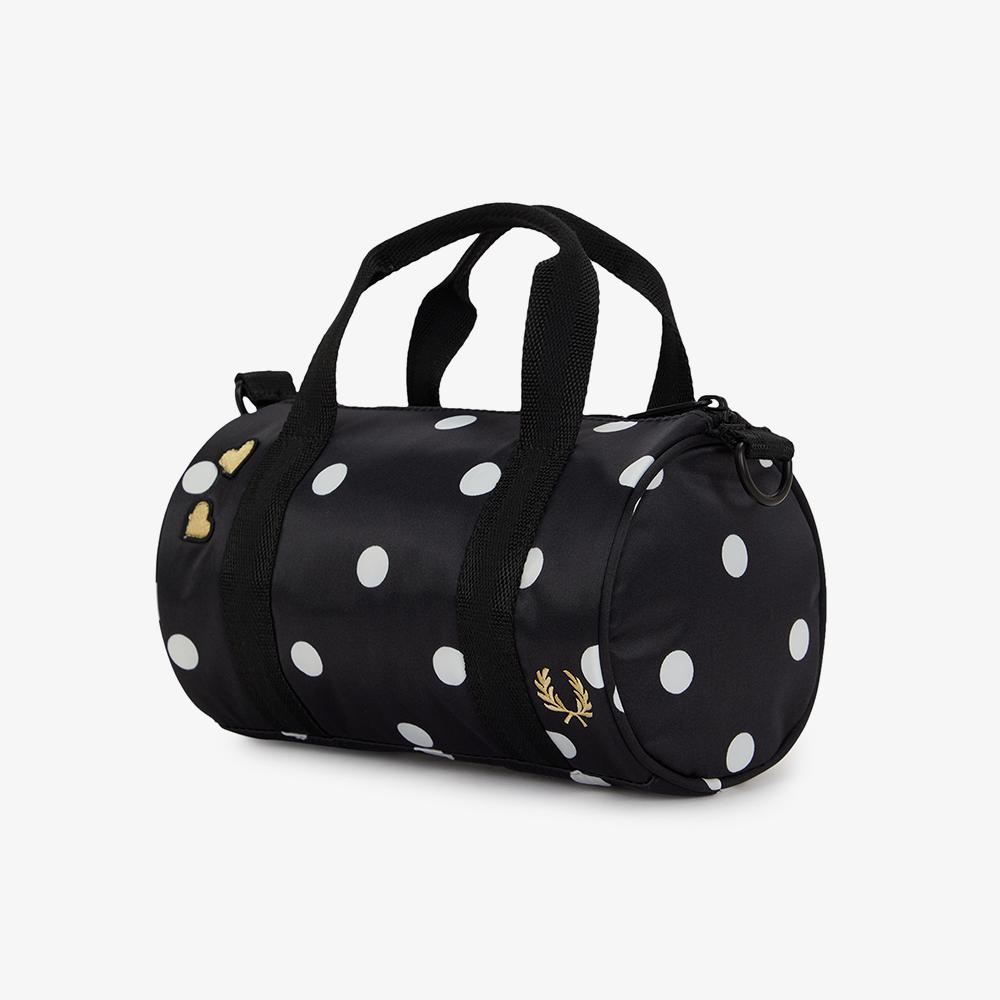 Fred Perry [Amy Winehouse] Amy Polka Dot Mini Barrel Bag - Black Cfpu2G33346-102