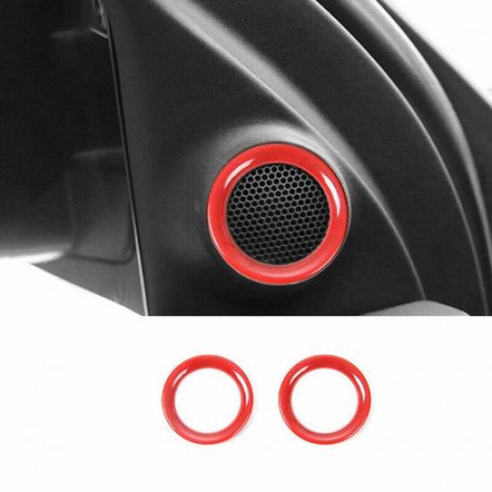 Car Front Dash Board Speaker Decor Cover Ring Trim Bezel For Dodge Durango 2011+