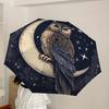 1pc Moonlit Wisdom Umbrella with Plastic Handle,Suitable for All Seasons Home Travel Outdoor UmbrellaDD1374