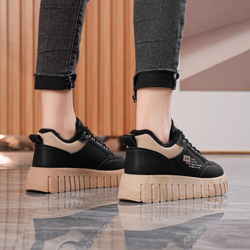 Winter new velvet ins student height-increasing sports board shoes casual shoes XQ