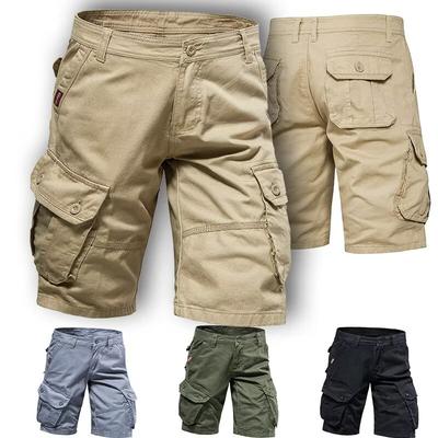 Men's Work Pants Casual Shorts with Pockets Men's Knee Length Summer Sports Shorts