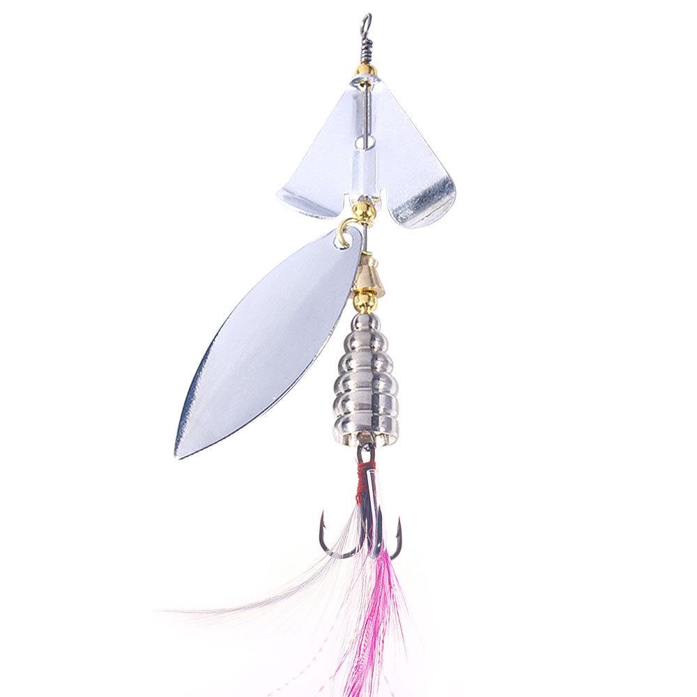 HENGJIA Rotating Sequin Tractor Lure Reflective Fishing Bait Wholesale Glitter Lure for Angling a set