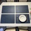 In Stock European-Style Luxury Leather Placemat: Waterproof, Oil-proof, Heat-Insulating Mat for Bowls and Plates