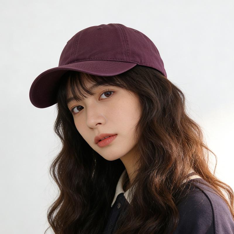 

Spring and summer simple solid color outdoor sunscreen hat, wide brim to show the face, small peaked hat, embroidered hat M（56-58cm）
