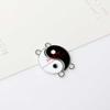 Chinese Style Accessories Black and White Drip Glaze Tai for Chi Gossip Pendant Necklace Bracelet Pendant Personality Be