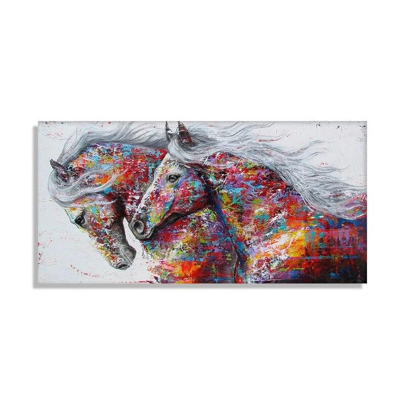

ZYGALLOP животное абстрактное настенное искусство бегущая лошадь холст живопись современные принты плакаты фотографии украшение для гостиной домашний декор без рамки 20*40cm