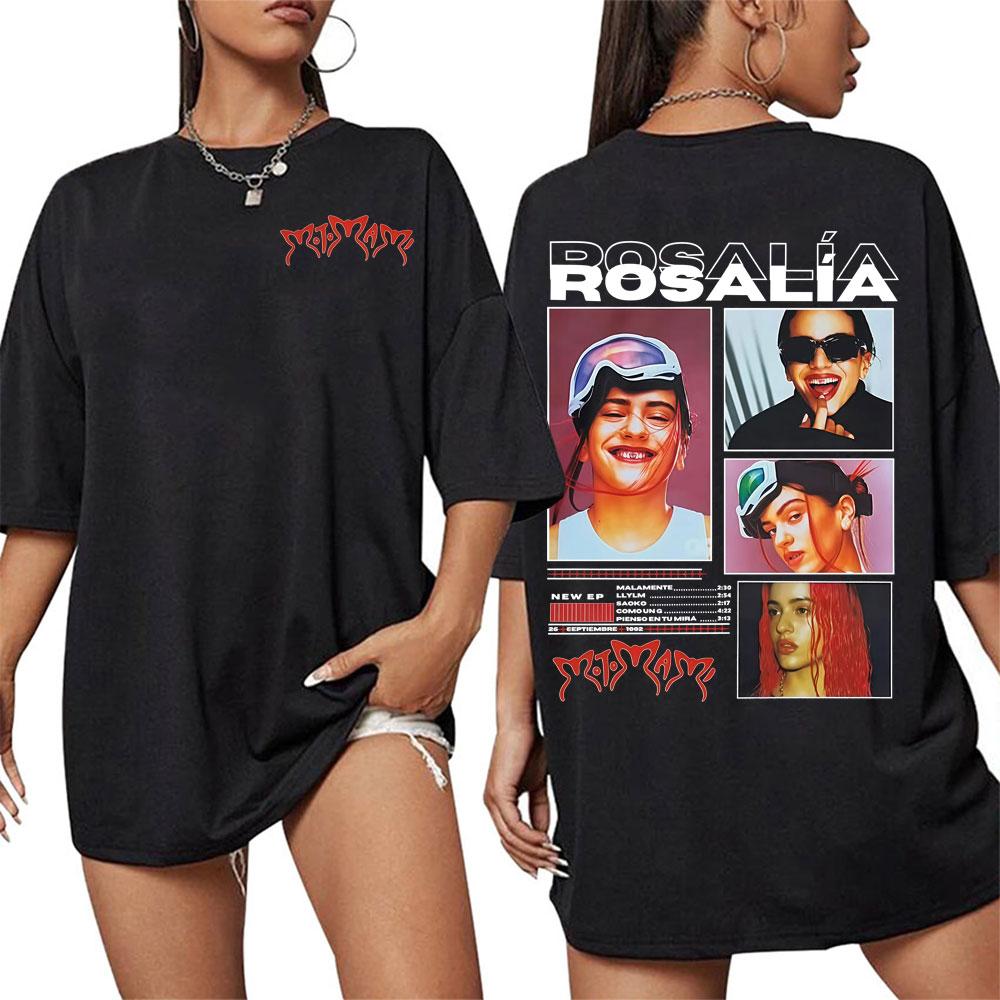 Singer Rosalia Motomami Album 2025 Cover Tee Shirt Unisex Women Clothing Hip Hop Style Street Tshirt High Quality Oversized Tshirt