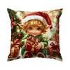 45X45Cm Christmas Elf Pillowcase Bedroom Sofa Cushion Cover 100% Polyester Living Room Cushion Pillowcase Home Decor