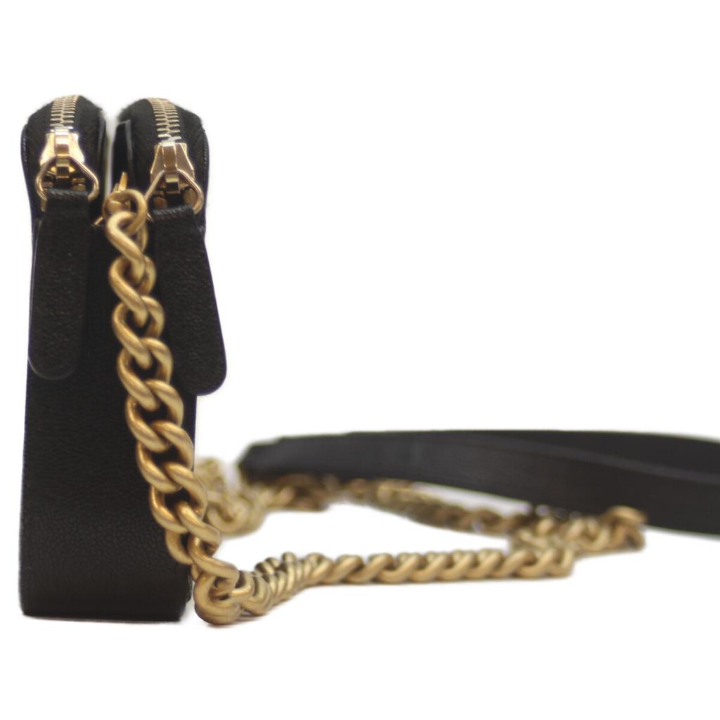 CHANEL No. 27 A84069 Black Caviar GHardware Bois Chanel Chain Wallet Shoulder bag blackUsed