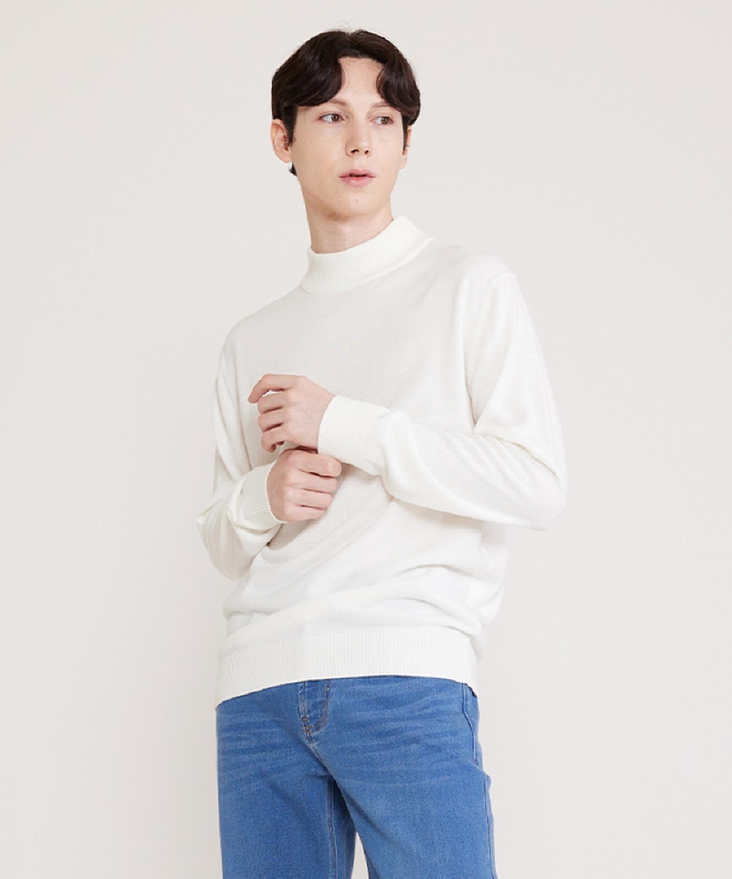 Adhoc Uni Basic Pullover Sweater (Ivory) Ivory/095