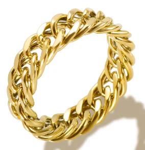 Anello Minimalista in Acciaio Inossidabile a Forma di Cuore Amore Vuoto per Donne Anelli con Zirconi Intarsiati Colore Oro Impermeabile Gioielli Moda Romantica